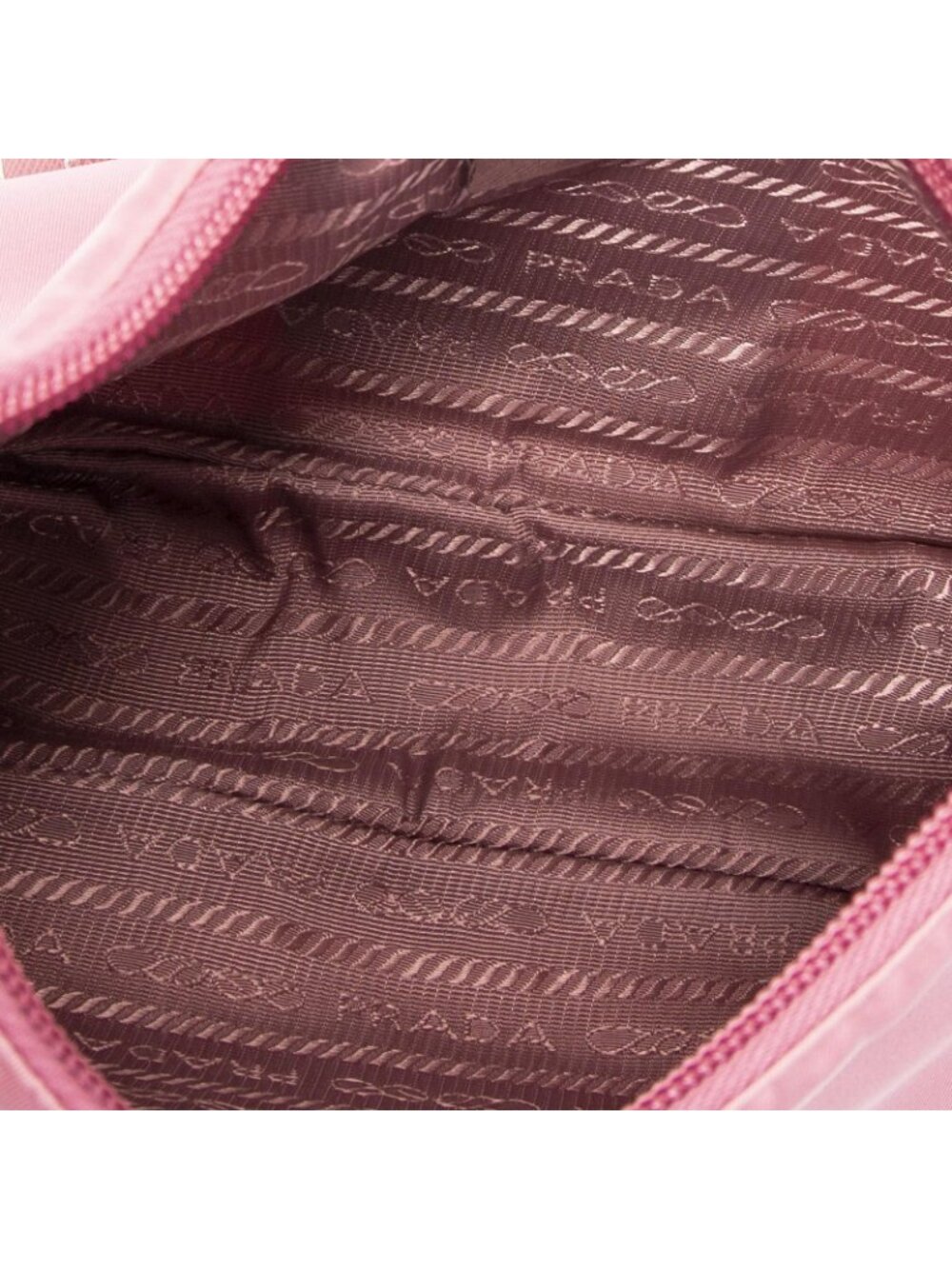 Prada Mini Zip Hobo Pink Nylon Canvas - Picture 9 of 15